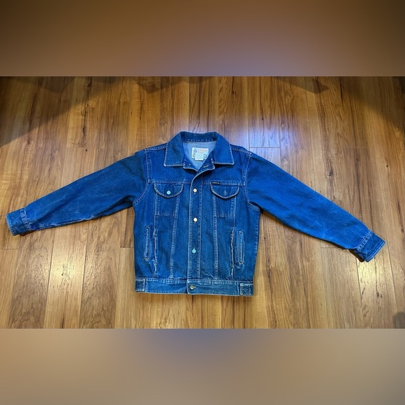 100% Cotton Vintage 1970s Large London Fog Blue Denim Jacket - Picture 4 of 15